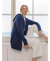 Celtic & Co. Women's Flecked Hooded Coatigan