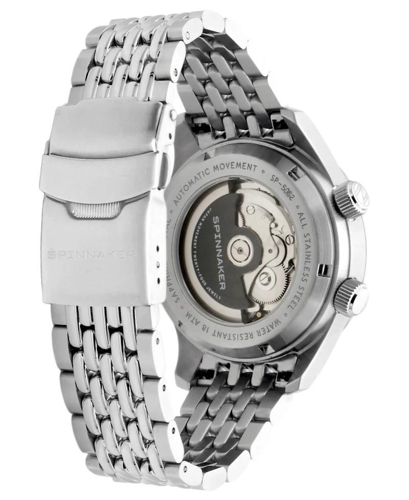 Spinnaker Men's Bradner Automatic Solid Stainless Steel Bracelet Watch, 42mm