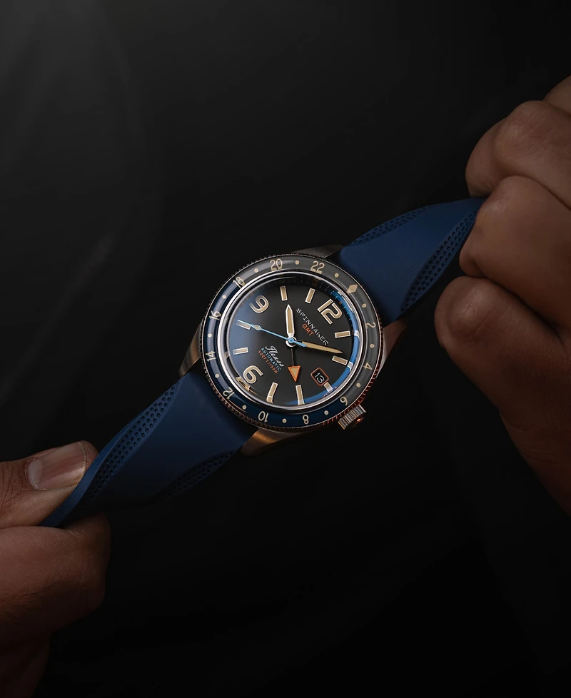 Spinnaker Men's Fleuss Gmt Automatic Solid Stainless Steel Bracelet Watch