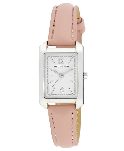 London Fog Unisex Chancery Pink Leather Watch, 22mm