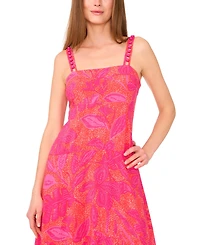Vince Camuto Women's Printed Tiered Sleeveless Maxi Dress