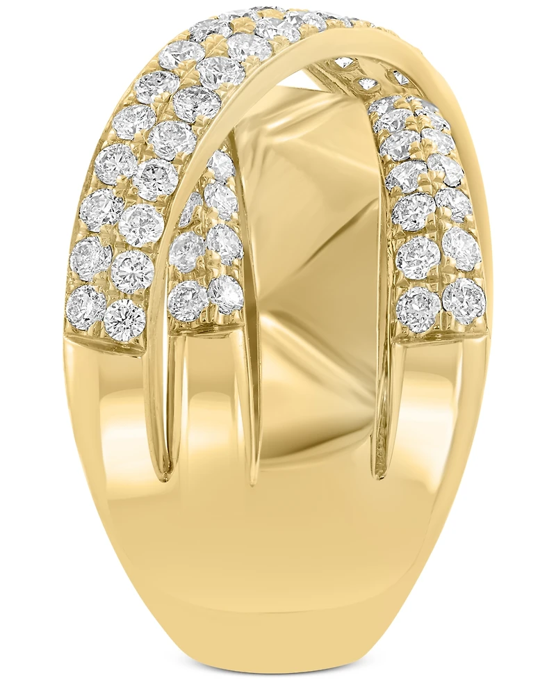 Effy Diamond Crossover Statement Ring (1-5/8 ct. t.w.) in 14k Gold