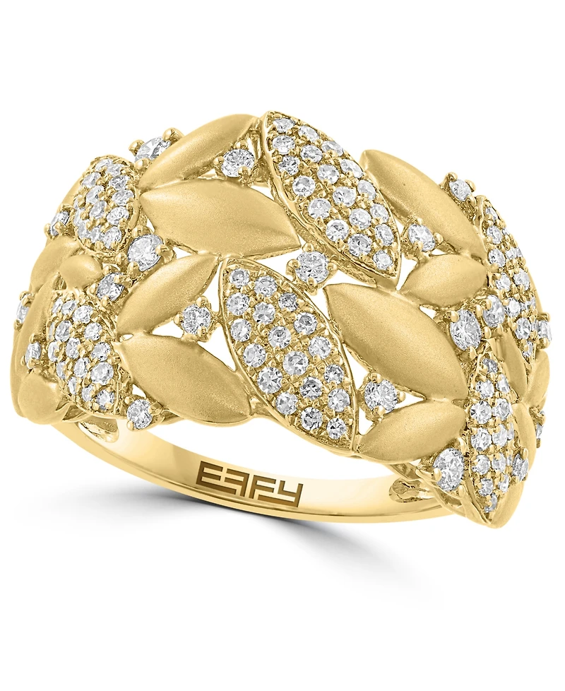 Effy Diamond & Polished Navette Cluster Ring (1/2 ct. t.w.) in 14k Gold