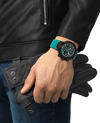 Tissot Men's Swiss Chronograph T-Race Silicone Strap Watch 45mm
