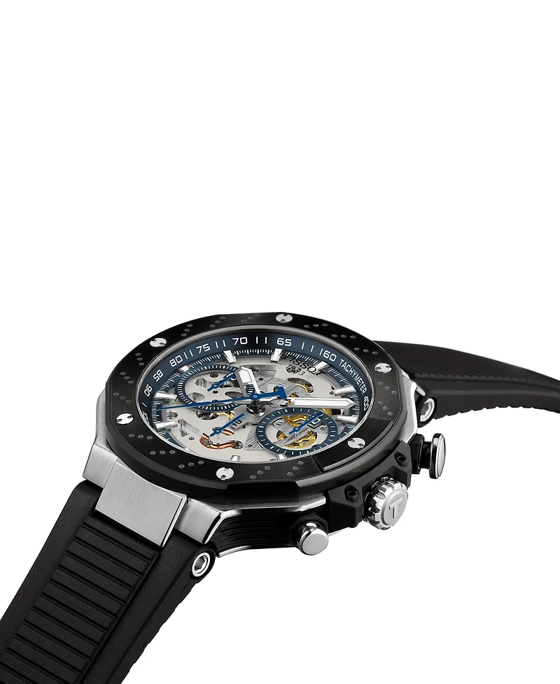 Tissot Men's Swiss Automatic Chronograph T-Race MotoGP Black Silicone Strap Watch 45mm