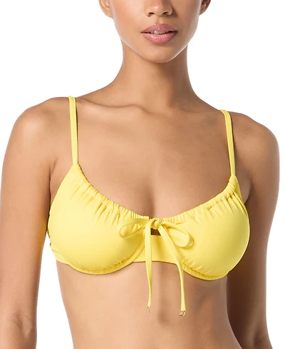 Kate Spade Women's Cinched-Front Underwired Bikini Top, Exclusively at Macy's