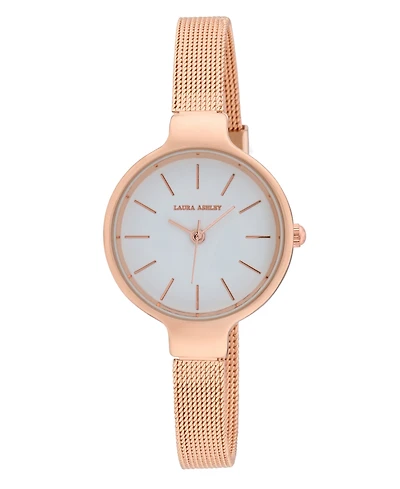 Laura Ashley Women's Quartz Rose Gold Alloy Watch, 28mm