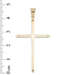 High Polished Classic Cross Pendant in 10k Gold