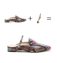Alterre Women's Painted Snake Twiggy Customizable Pointed Loafer Slides