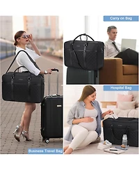 Urtala Travel Duffle Bag for Men, Weekender Women with Toiletry Bag, Carry On Overnight 17.3 inch Laptop Compartment (Black)