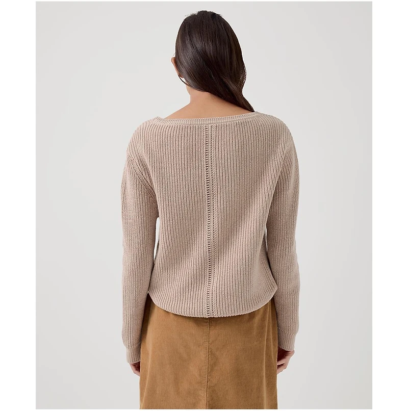 Pact Women's Luxe Knit Boatneck Sweater