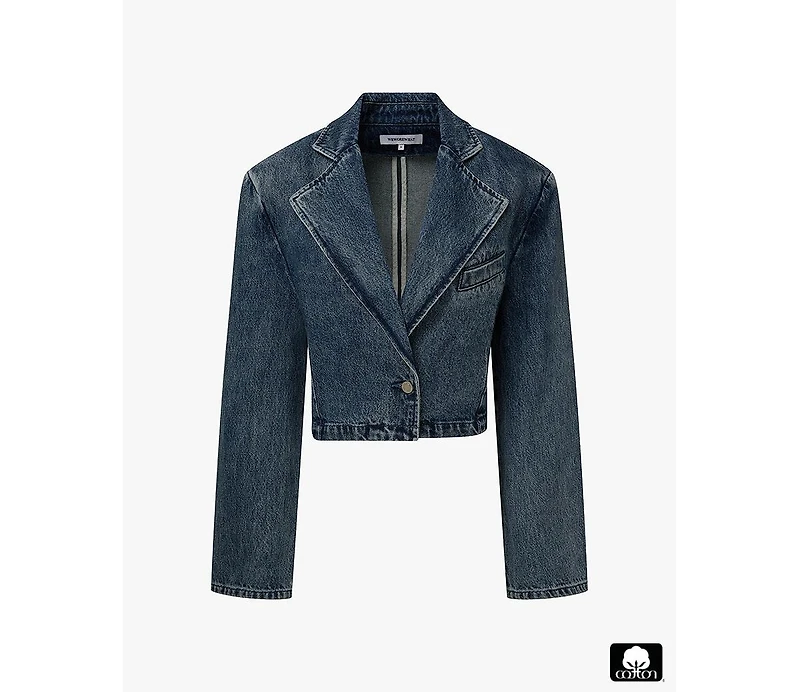 WeWoreWhat Women's Cropped Blazer Jacket