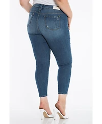 Slink Jeans Plus Denim Mid Rise Skinny 28" inseam