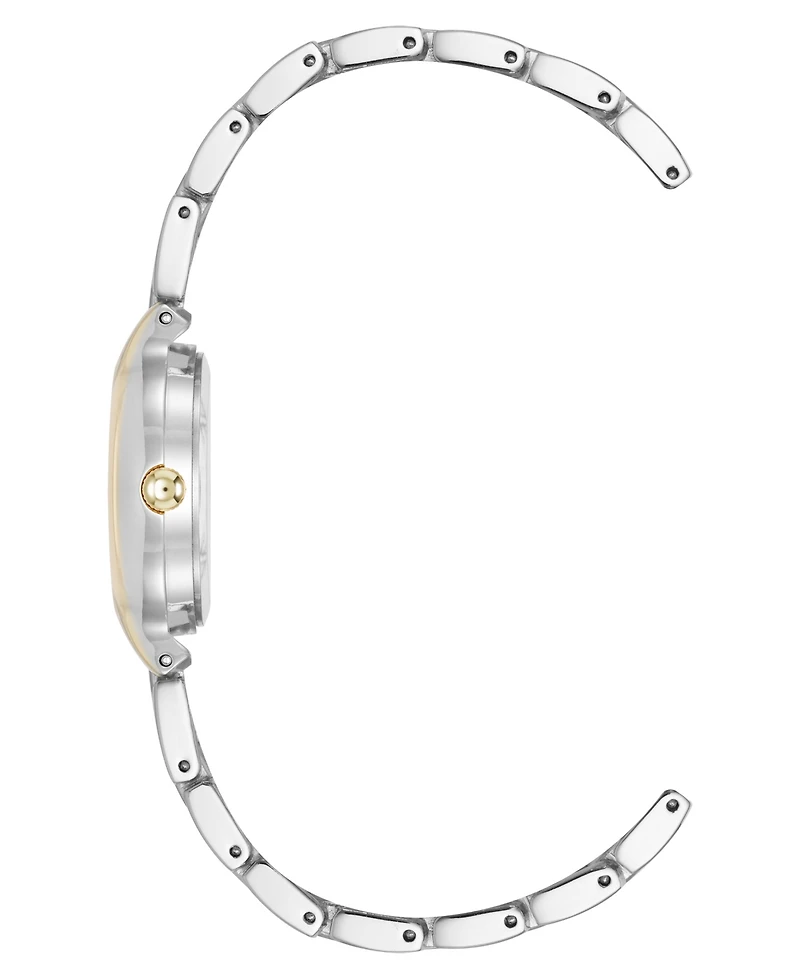 Anne Klein Women's Quartz Two-Tone Metal Alloy and Crystal Accented Dial Watch, 28mm