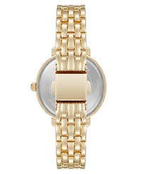 Anne Klein Women's Quartz Round Roman Numeral Gold-Tone Metal Alloy Watch, 32mm