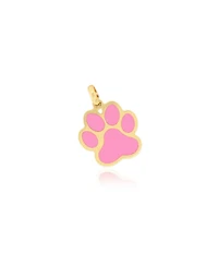 The Lovery Bubblegum Pink Paw Charm 14K Gold
