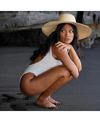 Brunna.co Rianna Palm Straw Hats Natural Beige