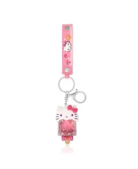 Hello Kitty Ice Cream Keychain with Glitter Charm and Pink Strap