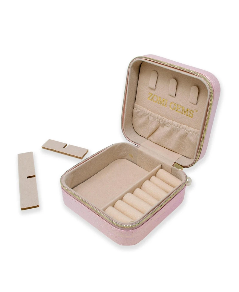 Zomi Gems Girls Sparking Sequin Heart Jewelry Box