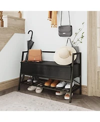 Entryway Shoe Bench with Shoe Rack, Entry Bench Shoe Organizer for Entryway, Bedroom