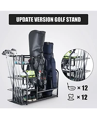 Mythinglogic Golf Storage Garage Organizer and Other Golfing Equipment Rack