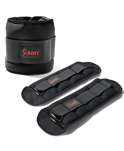 Sunny Health & Fitness Ankle Weights 5 lb, Pair, Black