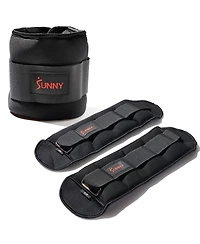 Sunny Health & Fitness Ankle Weights 5 lb, Pair, Black