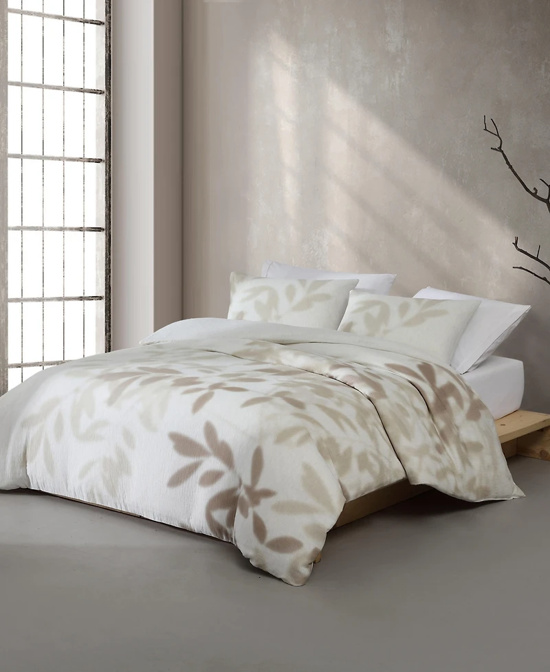Calvin Klein Shadow Branches Melange Gauze 3-Pc. Duvet Cover Set