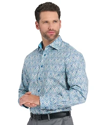 Nick Graham Men's Royal Paisley Dress Shirt