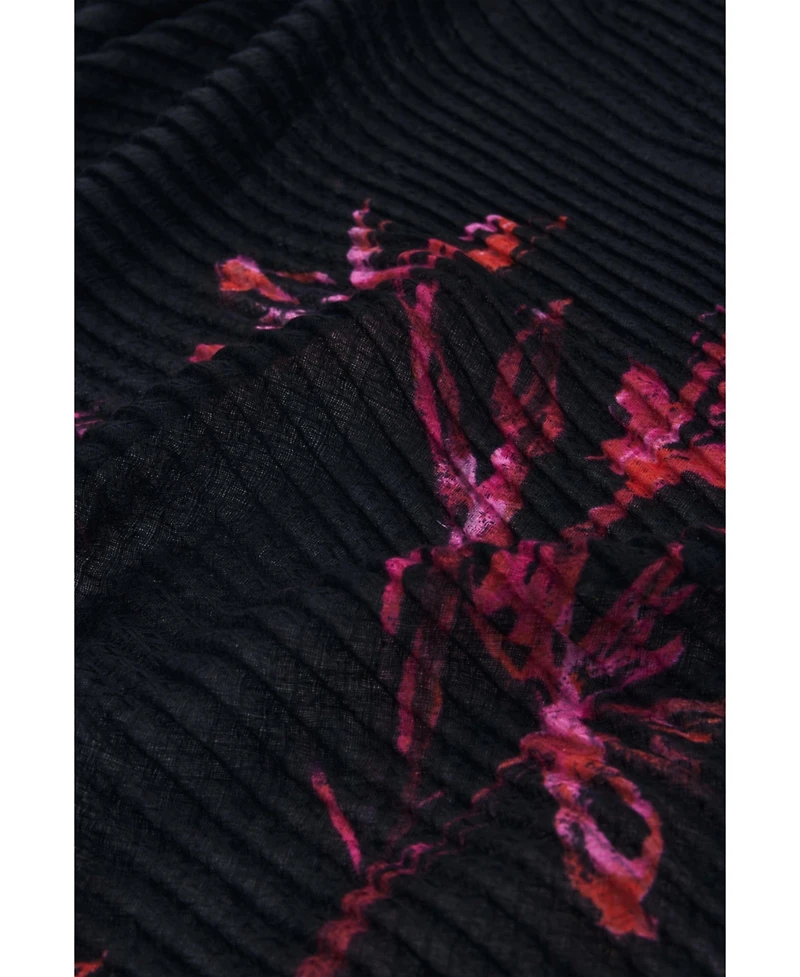 Desigual Women's Vibrant colors orchid scarf