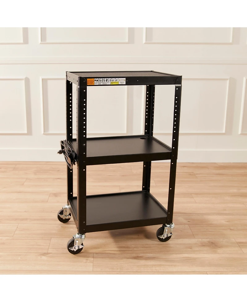 ECR4Kids Av Media Cart, Black, 1