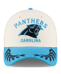 New Era Men's Cream/Blue Carolina Panthers 2025 Nfl Draft 39THIRTY Flex Hat