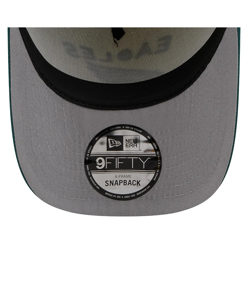 New Era Men's Cream/Green Philadelphia Eagles 2025 Nfl Draft A-Frame 9FIFTY Snapback Hat