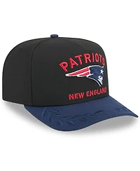 New Era Men's Black/Navy New England Patriots 2025 Nfl Draft A-Frame 9FIFTY Snapback Hat