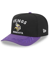 New Era Men's Black/Purple Minnesota Vikings 2025 Nfl Draft A-Frame 9FIFTY Snapback Hat