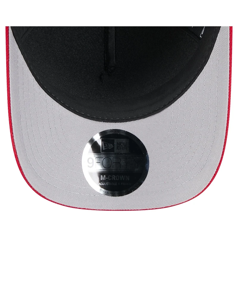 New Era Men's Black/Scarlet San Francisco 49ers 2025 Nfl Draft 9FORTY A-Frame M-Crown Adjustable Hat