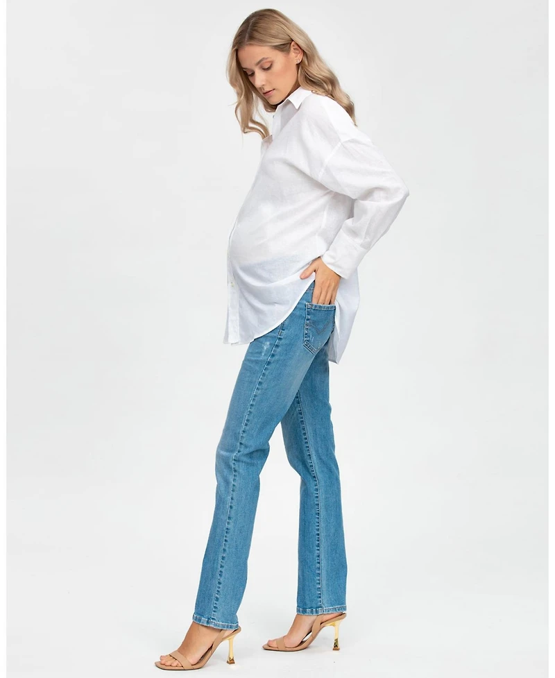 Maternity Extra Length Straight Jeans
