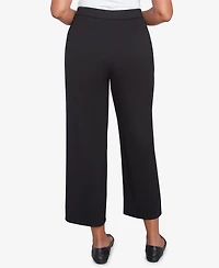 Alfred Dunner Women's Natural Instinct Flat Front Relaxed Ankle Pants