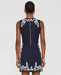 Avec Les Filles Women's Seahorse Embroidery Sleeveless Shell Top