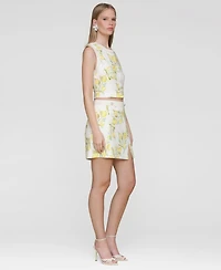 Avec Les Filles Women's Sleeveless Button-Front Top