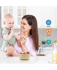 Sperric Toddler Bowls with Suction, Silicone Feeding Set Suction Bowl with Lids and Spoons, Bpa Free Bowls 0-6 Months Feeding Essentials