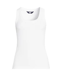 Lands' End Women's Drapey Rib Fitted Tank Top