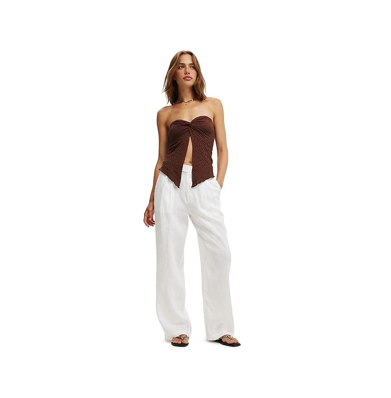 Cotton On Women's Elle Linen Wide Leg Suiting Pant