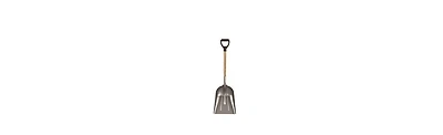 Bon 84-700 Scoop Shovel - Aluminum 14-1/2-inch X 17-3/4-inch - 29-inch D Wood Handle