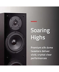 Fluance Elite High Definition Surround Sound Home Theater 5.0 Channel Speaker System including Floorstanding Towers, Center and Rear