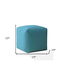 Soft Cotton Polka Dots Pouf Ottoman for Footrest and Extra Seating