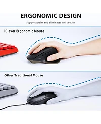 Bluetooth Mouse MD172, Wireless Mouse Rechargeable Multi-Device, Usb C Mouse with 5 Adjustable 2400DPI