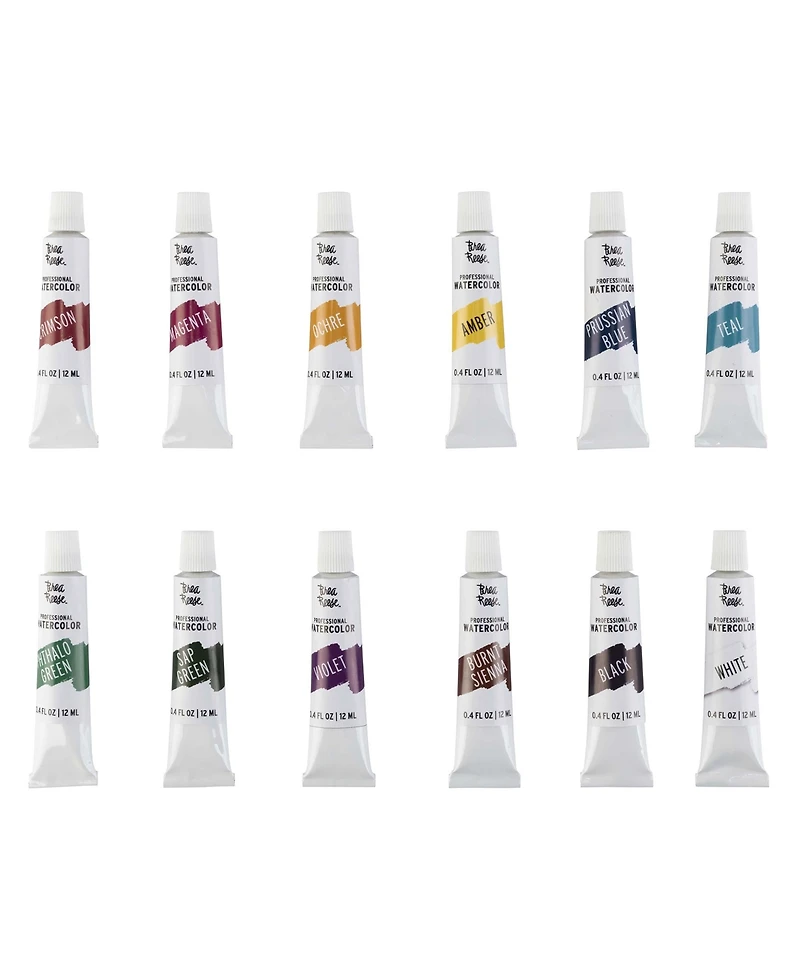 Professional Watercolor Paint Set: Jewel Tones