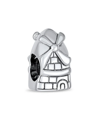 Bling Jewelry Holland Windmill Charm Bead in Oxidized Sterling Silver European Bracelets