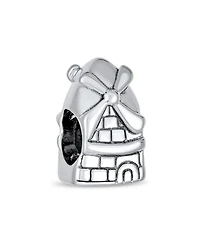 Bling Jewelry Holland Windmill Charm Bead in Oxidized Sterling Silver European Bracelets